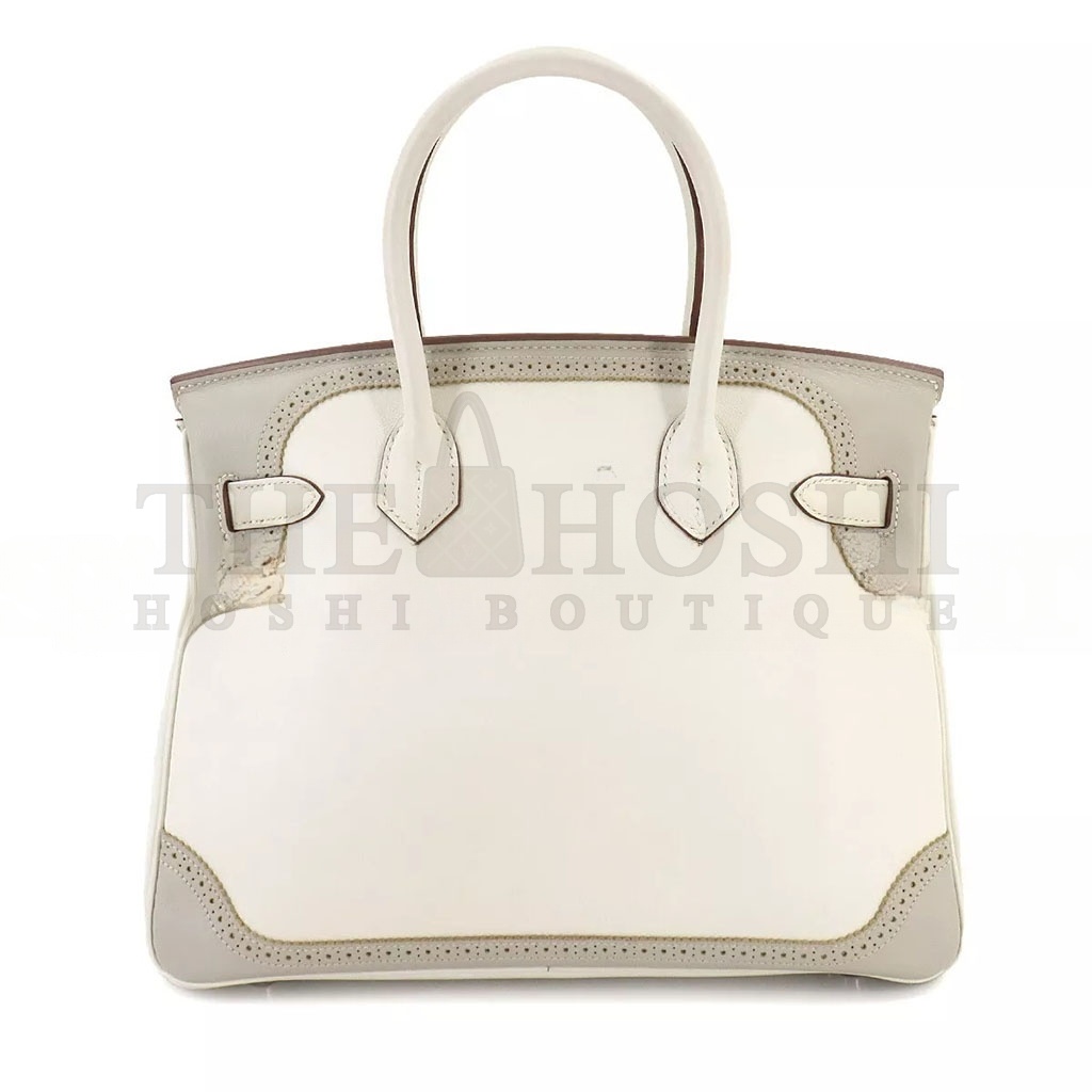 H**me5 BIRKIN 35 SWIFT AND TOGO LACE SERIES D1am0nd GREY AND APRICOT GREY SILVER BUCKLE H082650CK03 (35*28*18cm) Master Quality